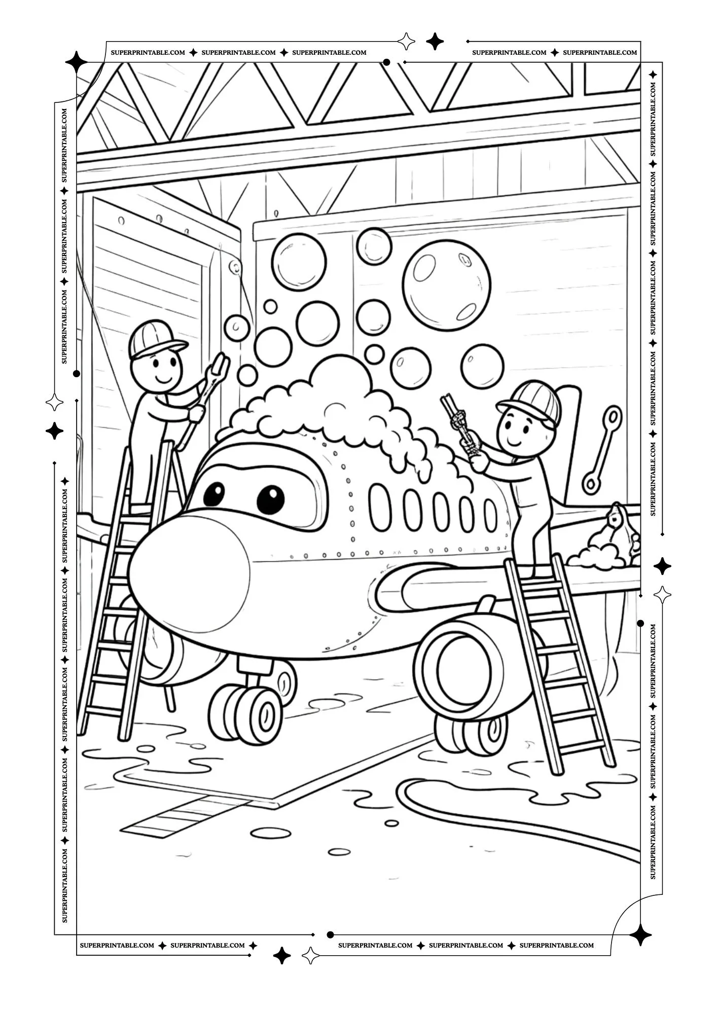 Airplane Coloring Pages 1