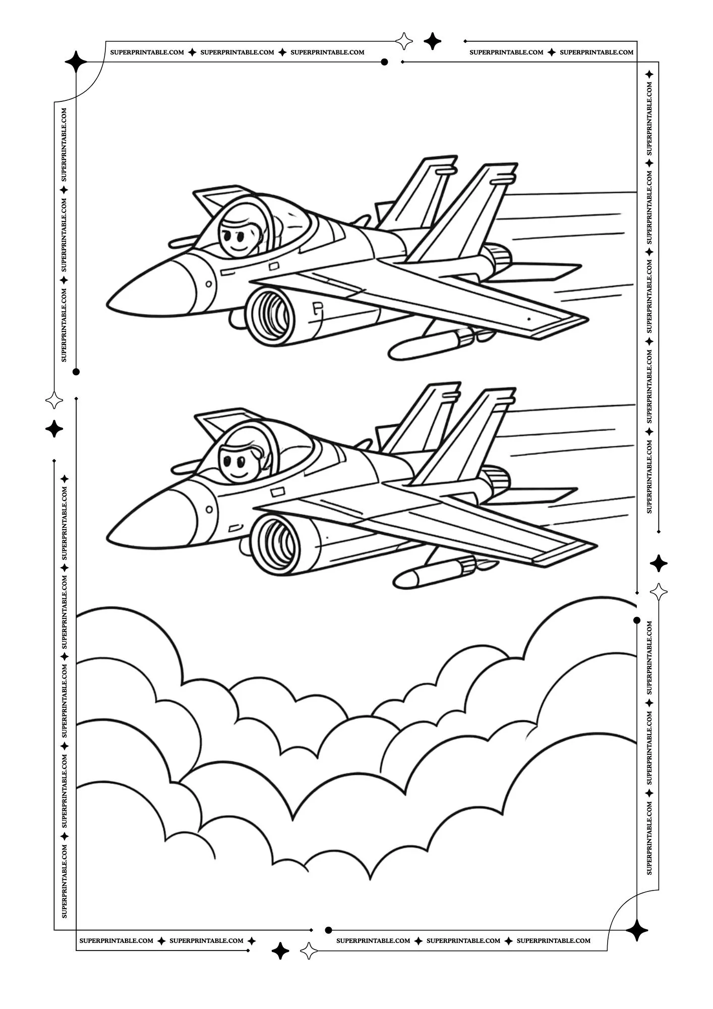 Airplane Coloring Pages 10