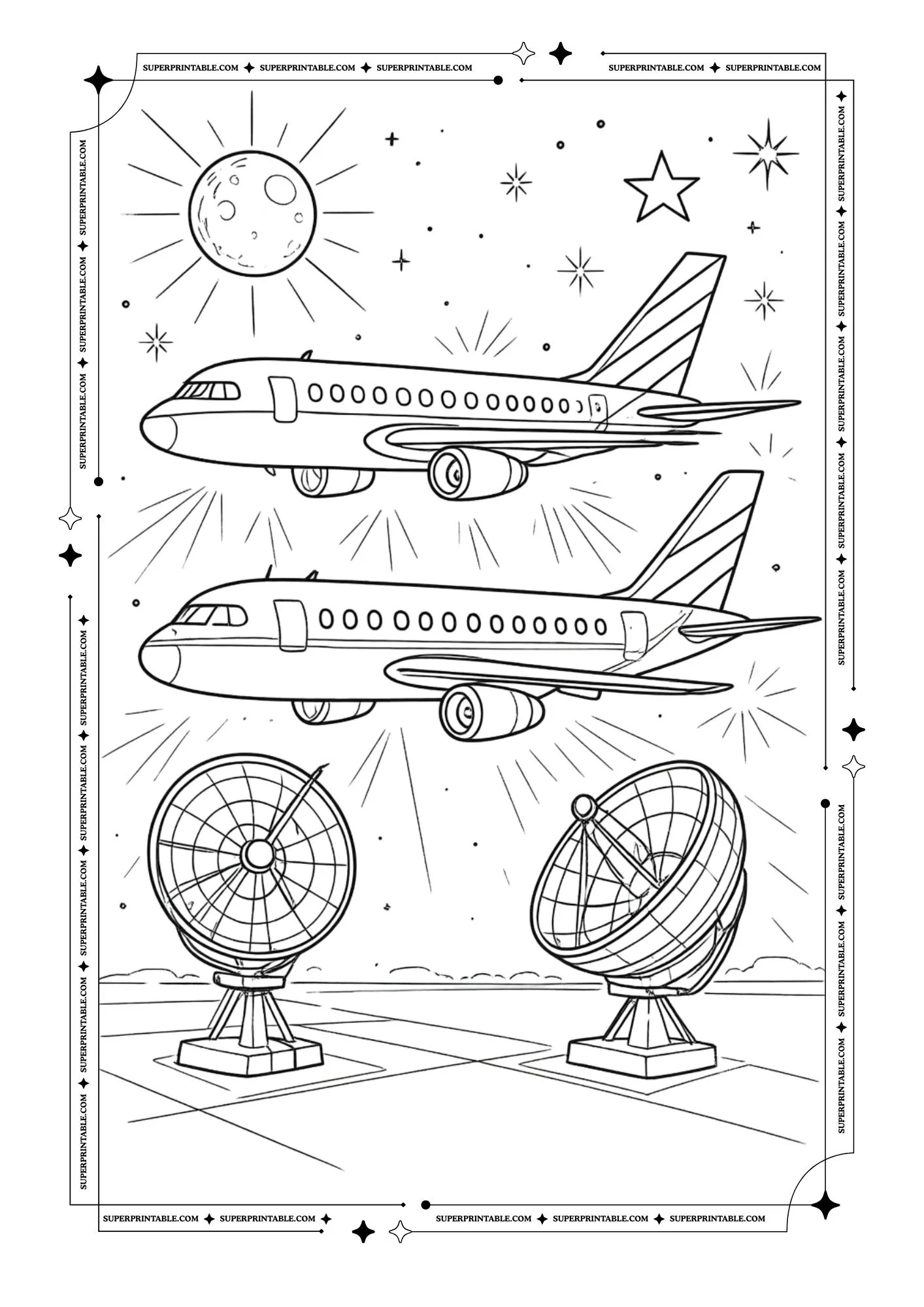 Airplane Coloring Pages 3