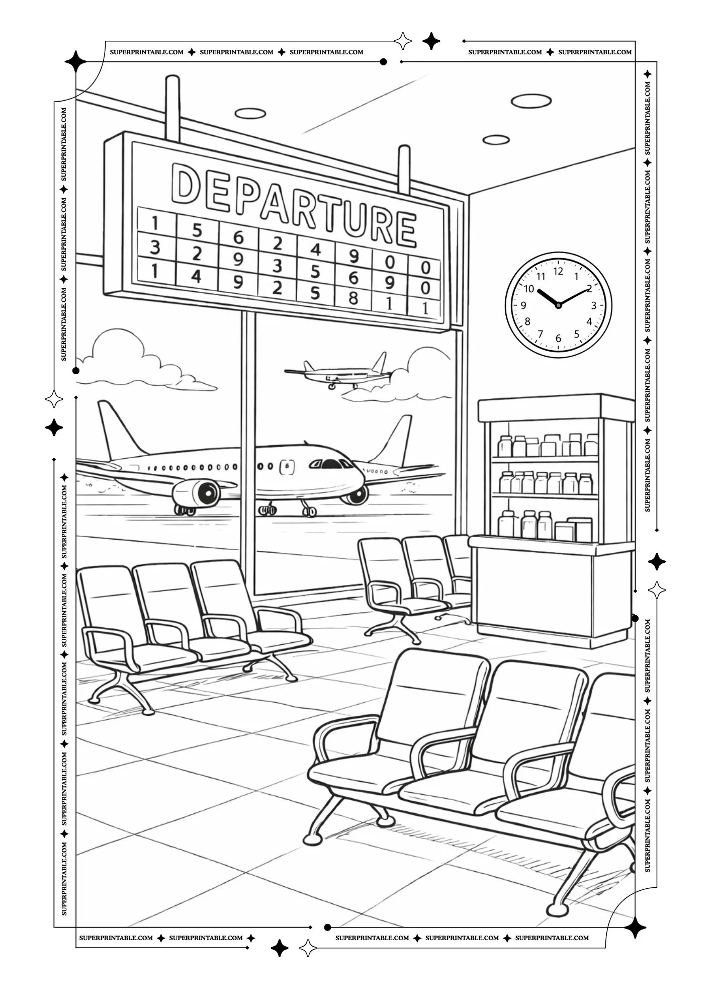 Airplane Coloring Pages 4