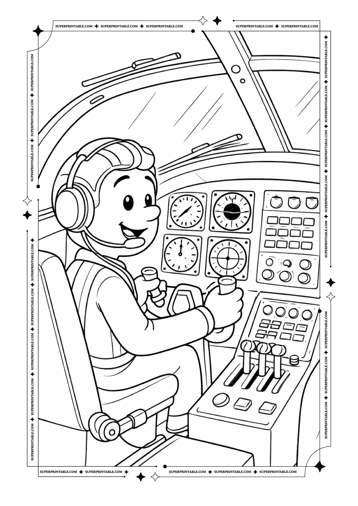 Airplane Coloring Pages 6