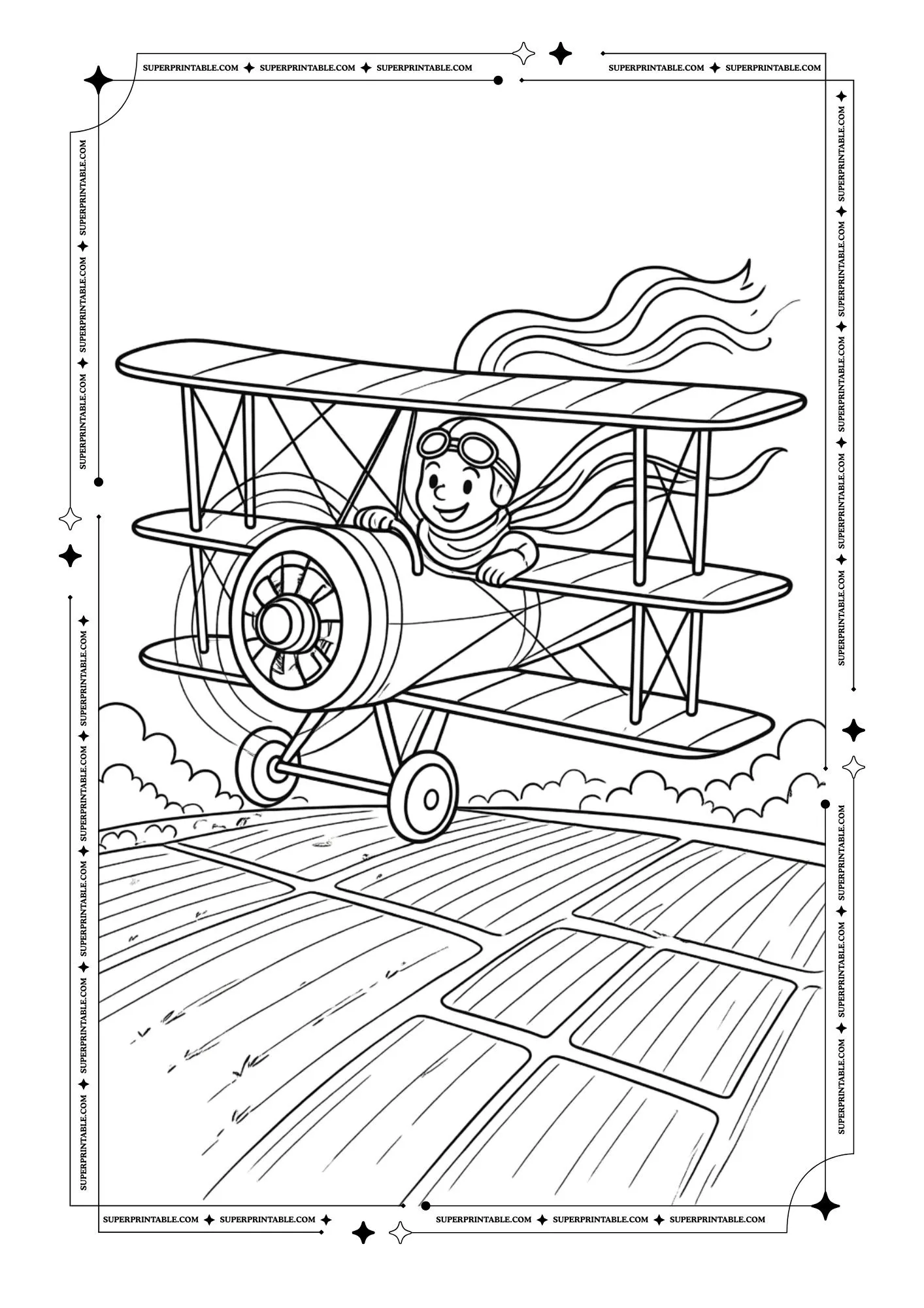Airplane Coloring Pages 7