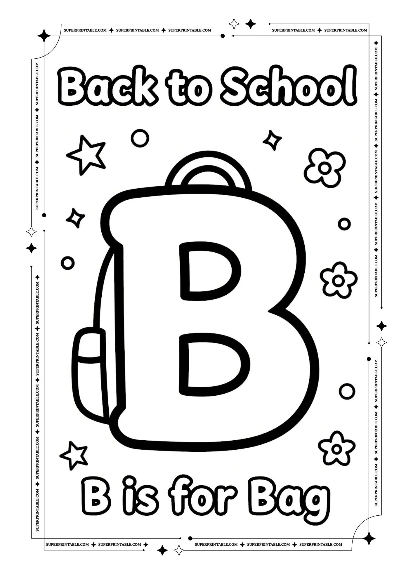 Back To School Alphabet Coloring Pages 2