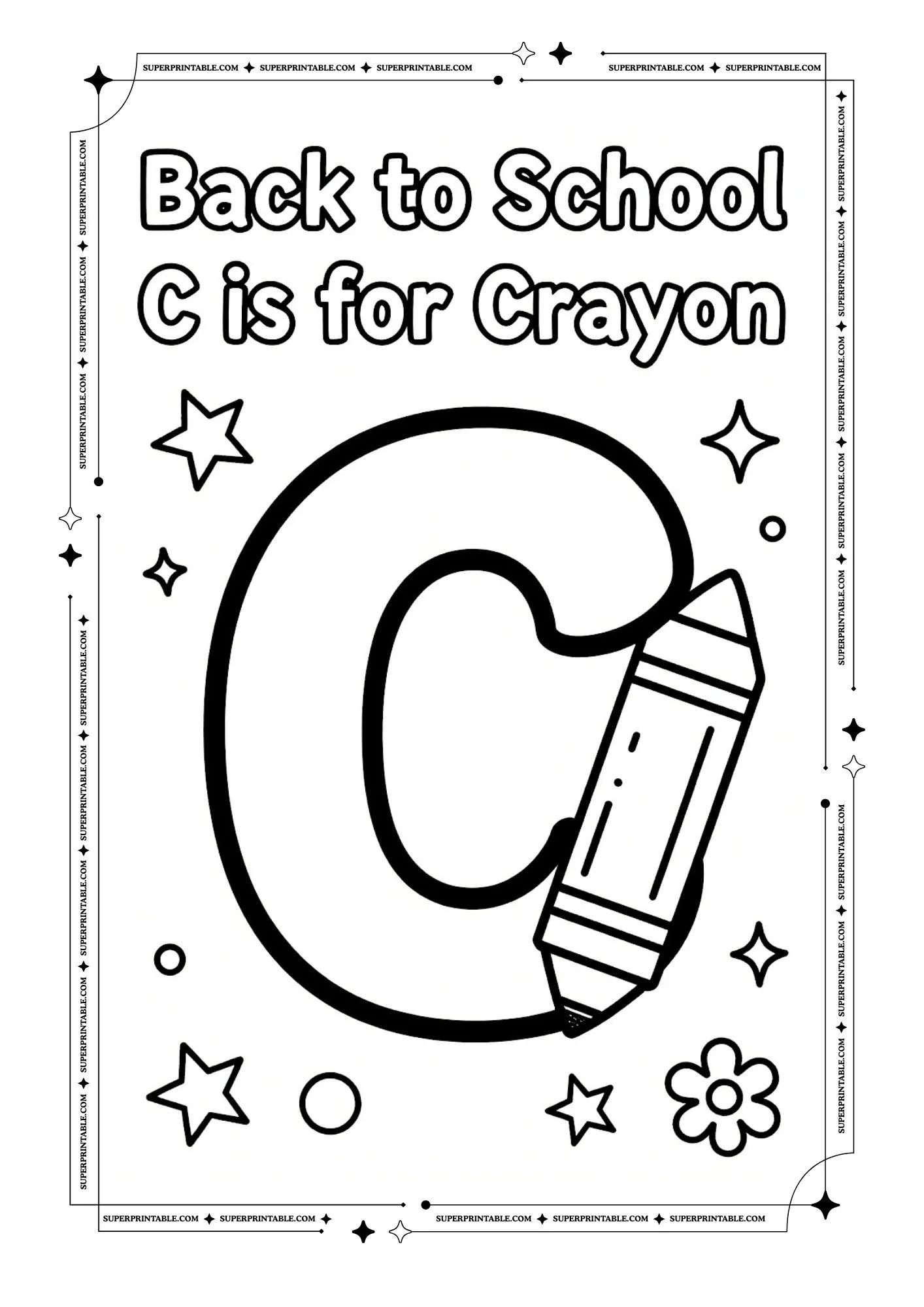 Back To School Alphabet Coloring Pages 3