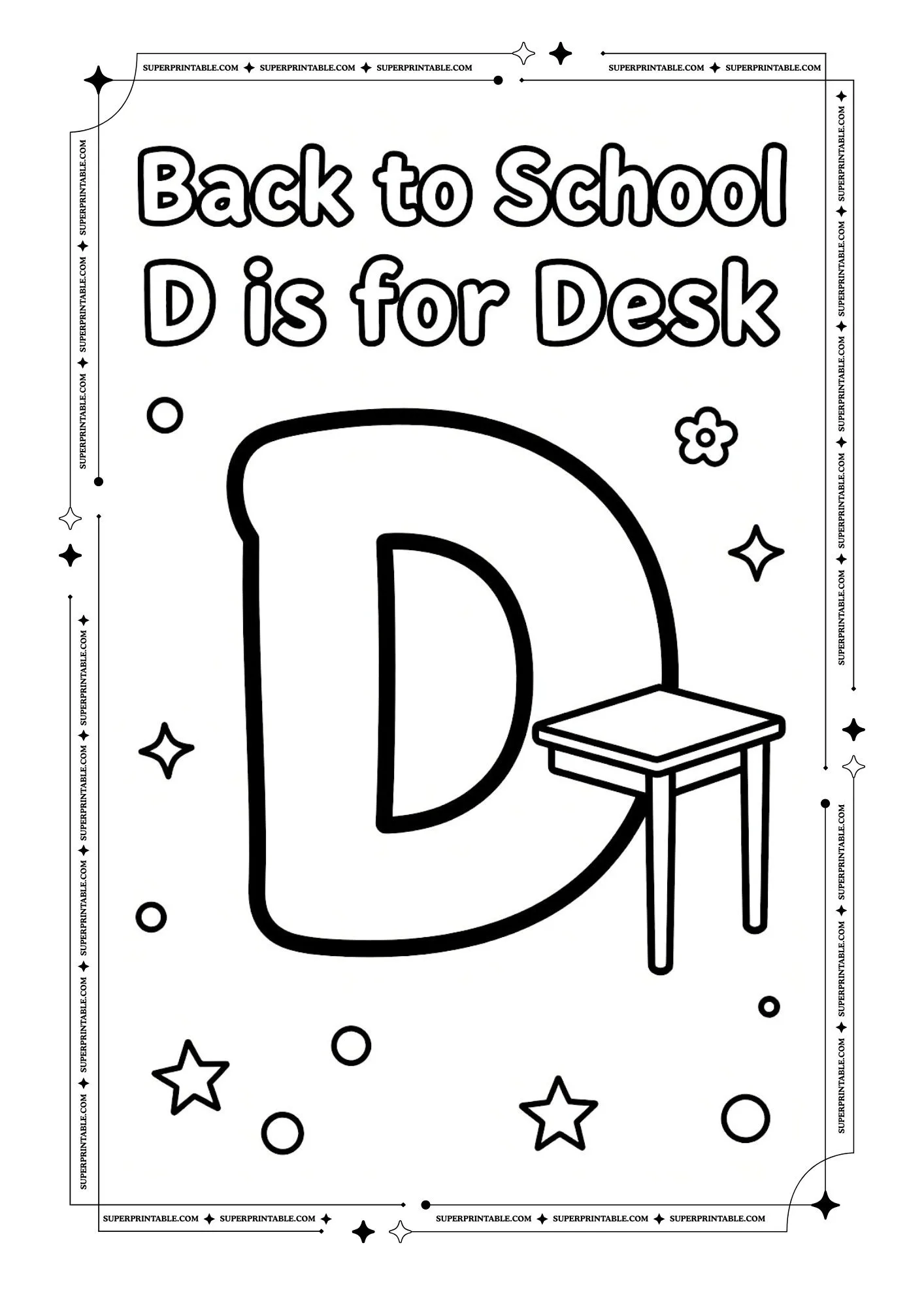 Back To School Alphabet Coloring Pages 4