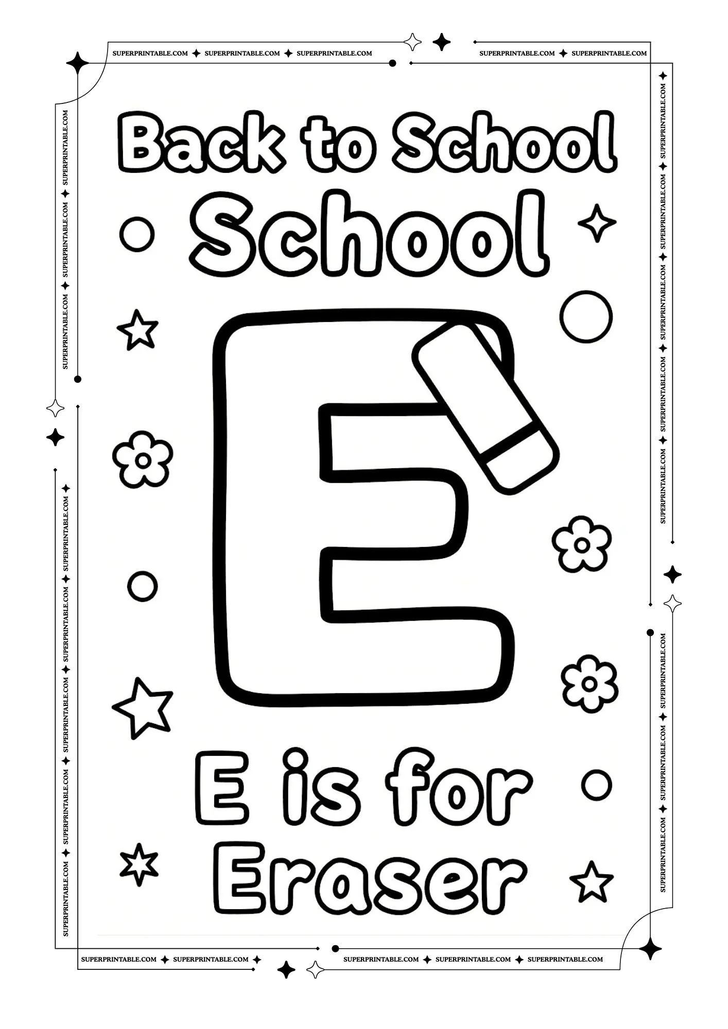 Back To School Alphabet Coloring Pages 5