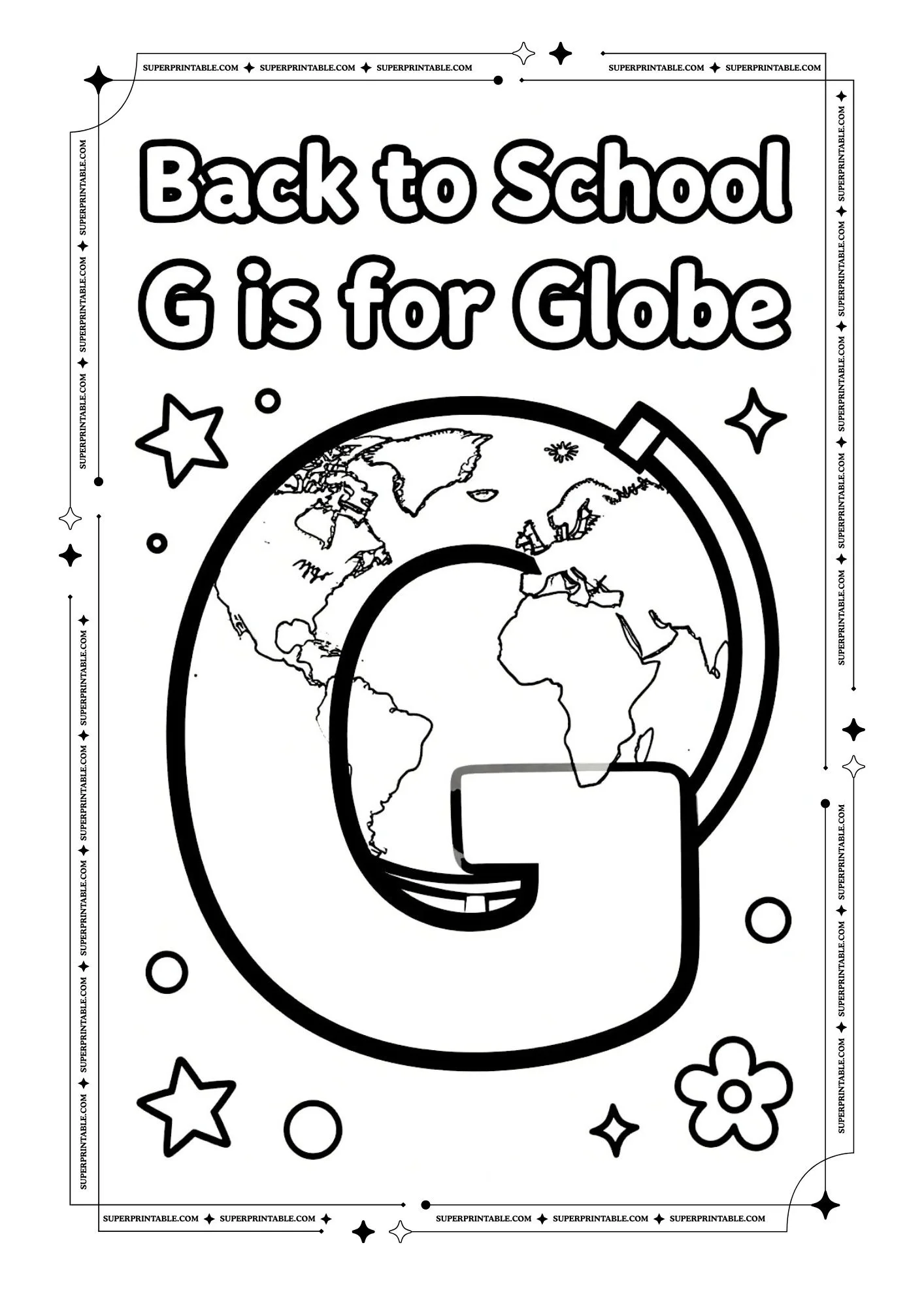 Back To School Alphabet Coloring Pages 7