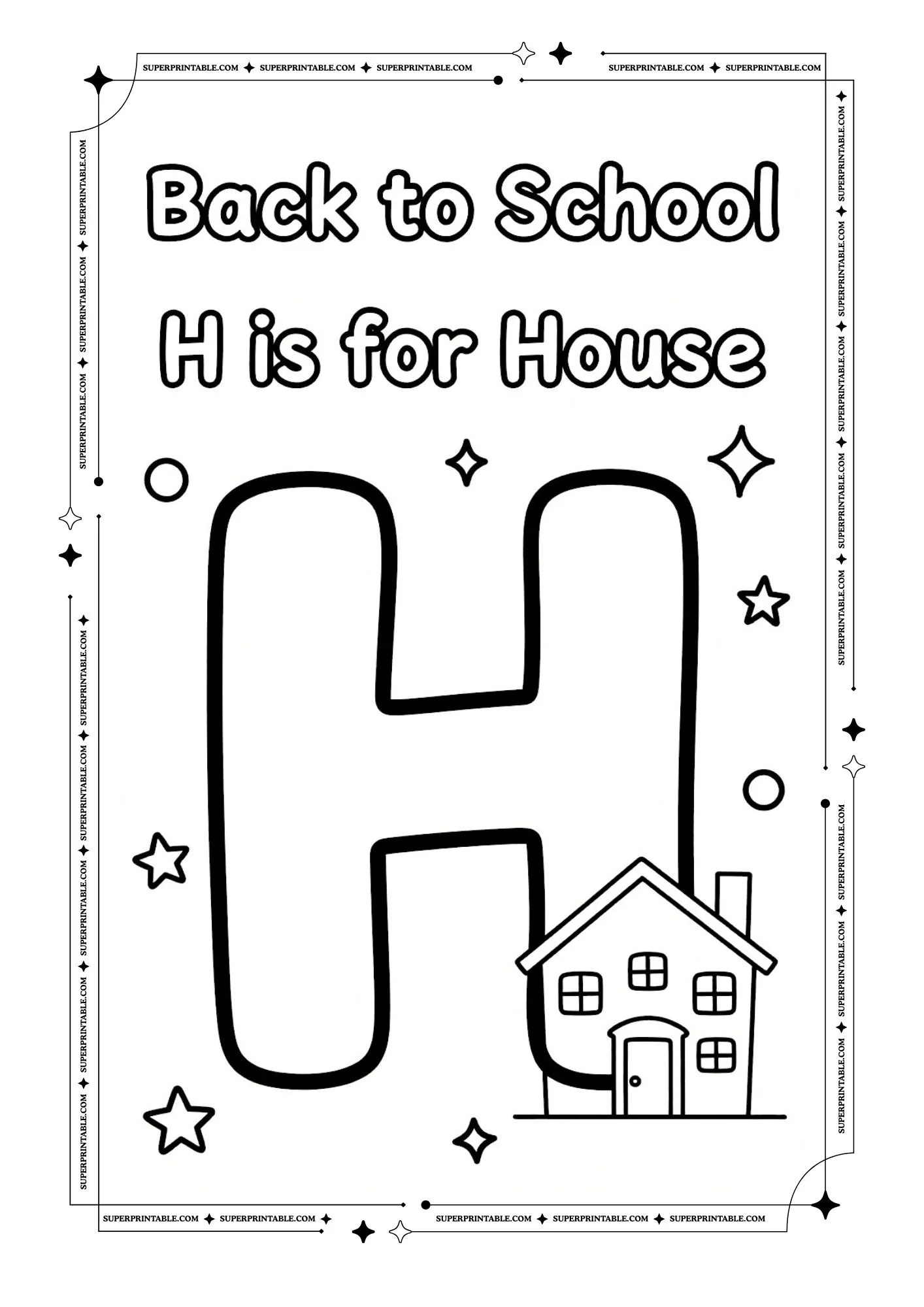 Back To School Alphabet Coloring Pages 8