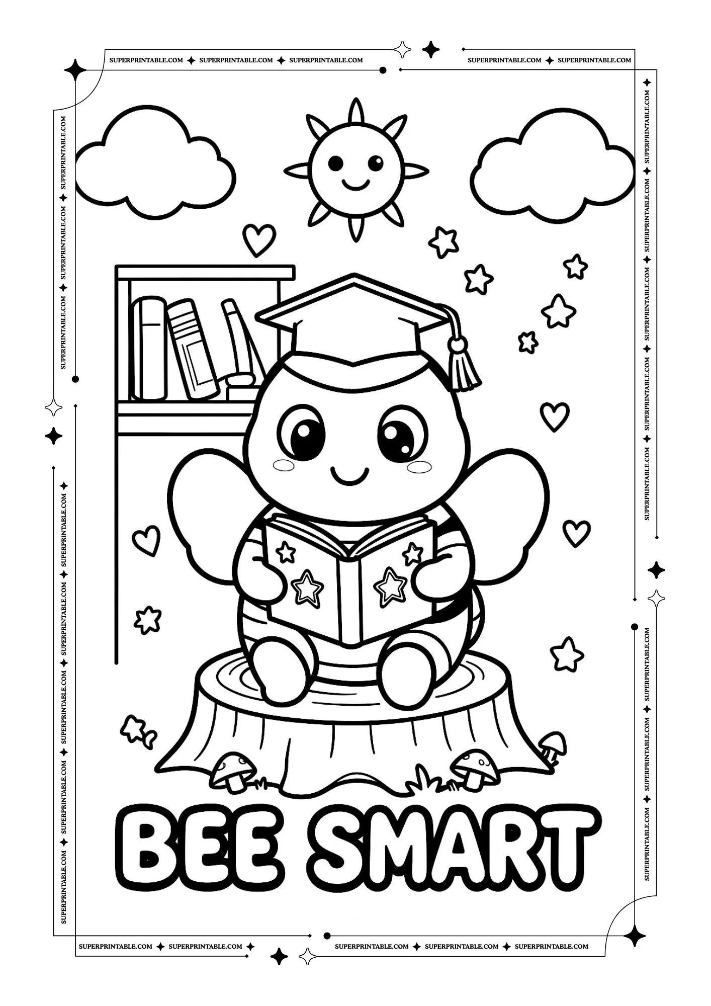 Bee Coloring Pages 3