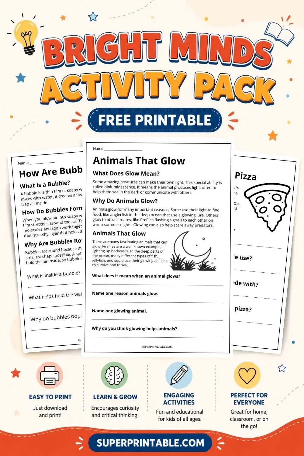 Bright Minds Activity Pack Pinterest Image