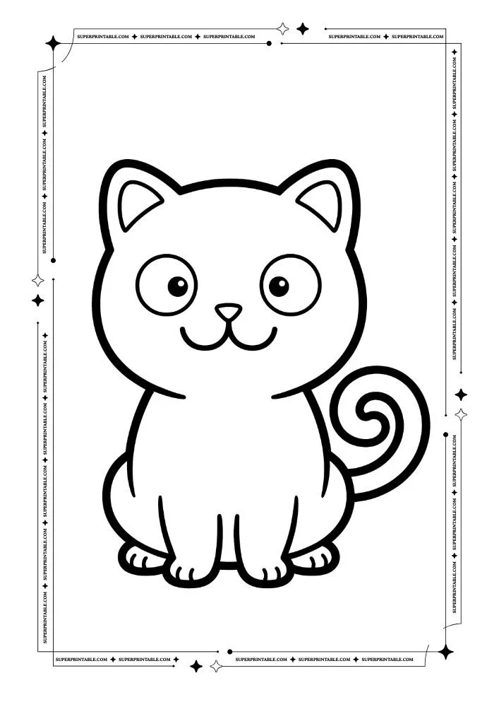 Cat Coloring Pages 1