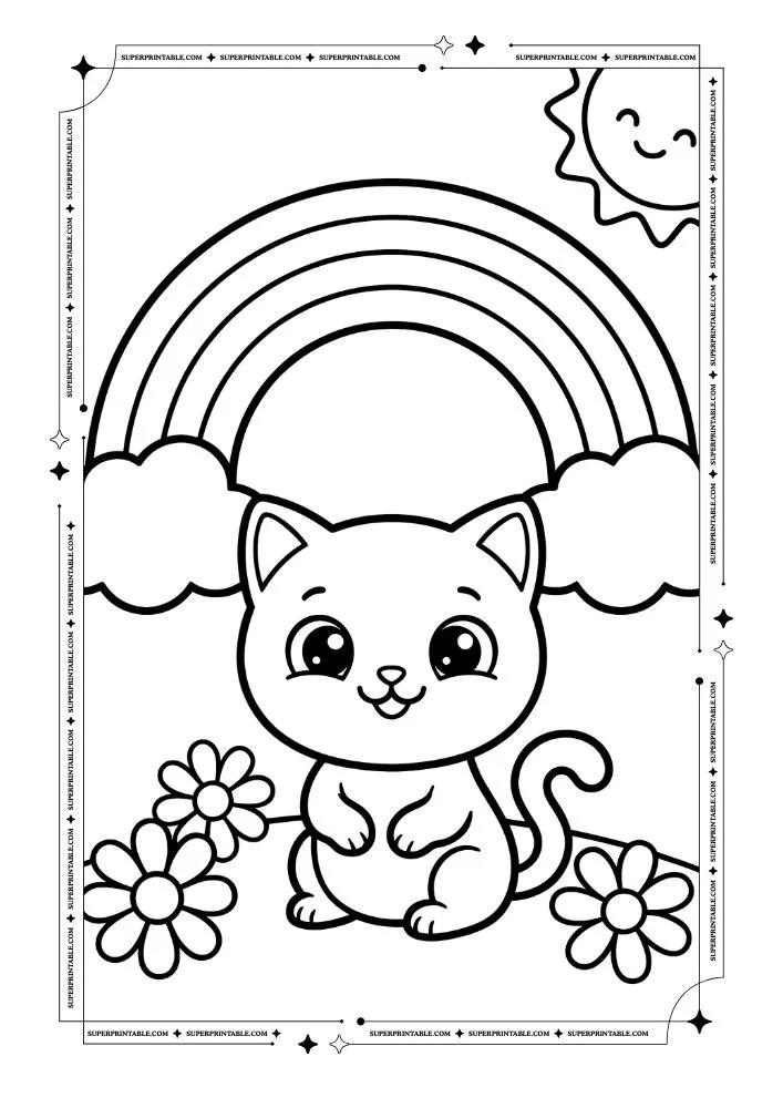 Cat Coloring Pages 10