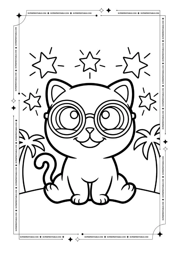 Cat Coloring Pages 11