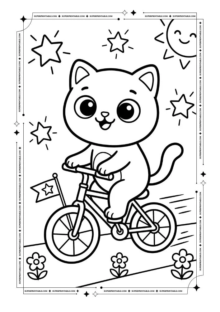 Cat Coloring Pages 13
