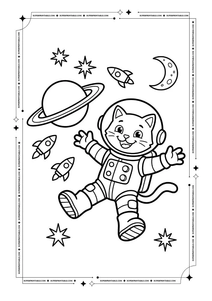 Cat Coloring Pages 14