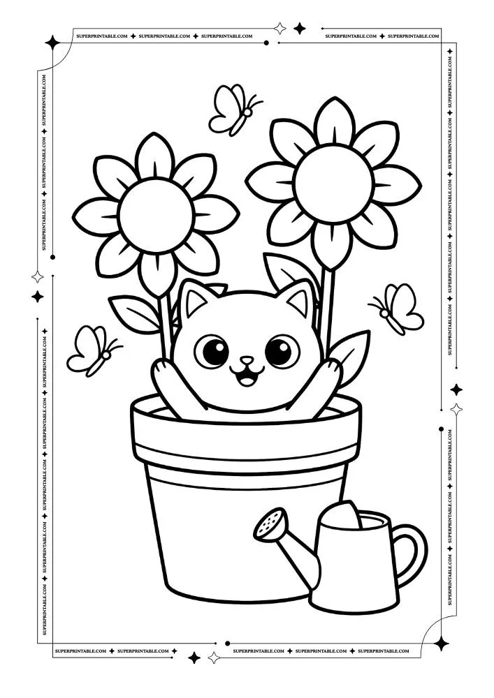 Cat Coloring Pages 15