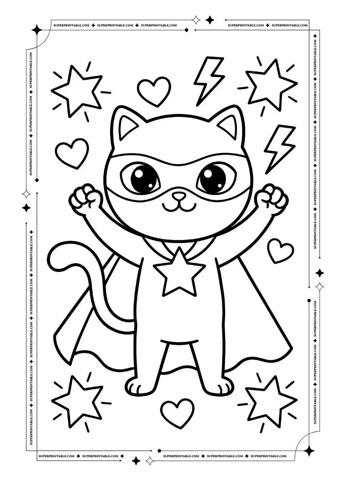 Cat Coloring Pages 16