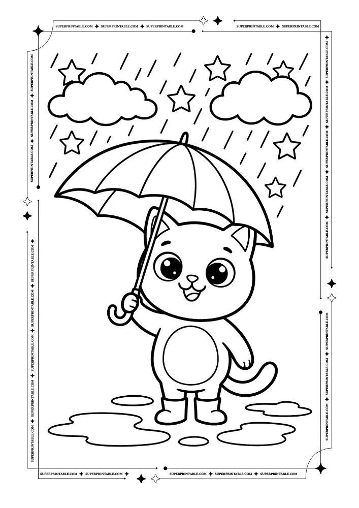 Cat Coloring Pages 17