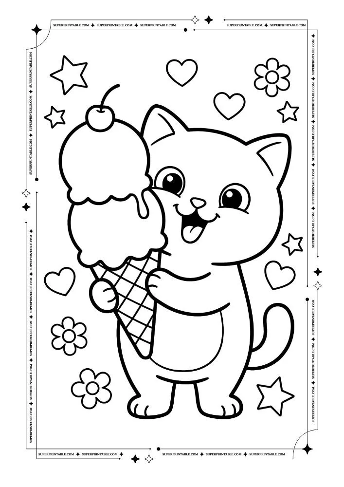 Cat Coloring Pages 18