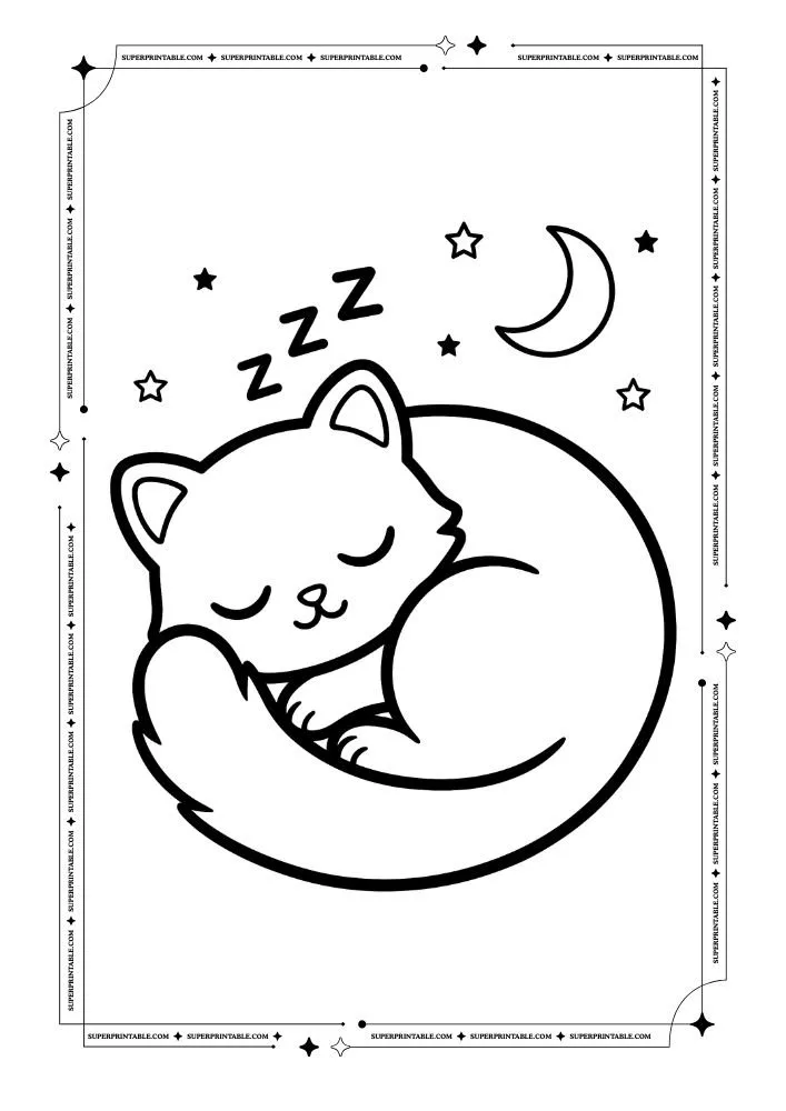 Cat Coloring Pages 2