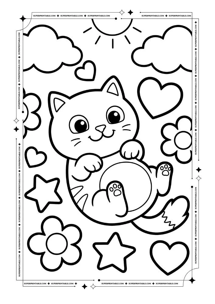 Cat Coloring Pages 21