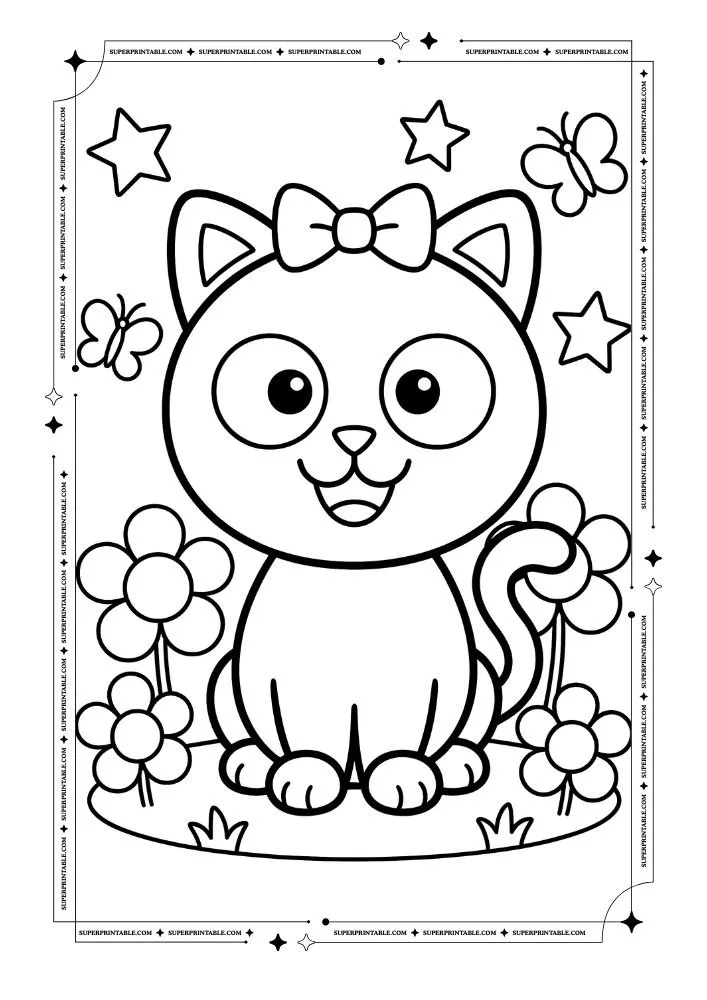 Cat Coloring Pages 22