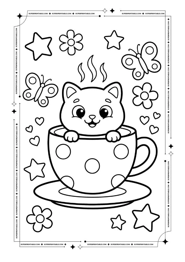 Cat Coloring Pages 23
