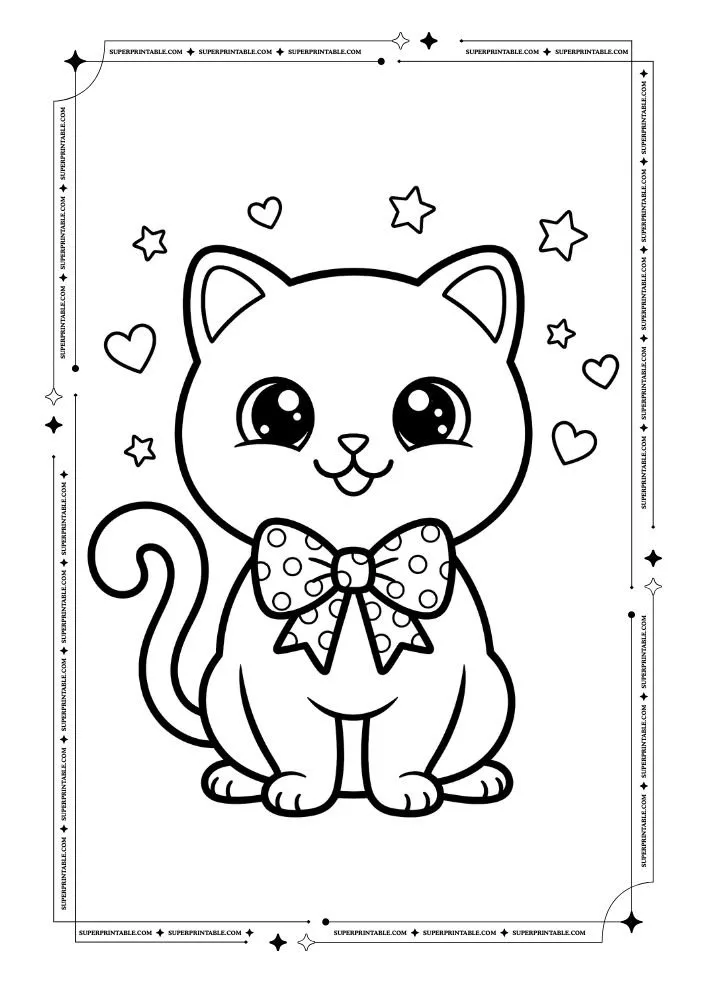 Cat Coloring Pages 5