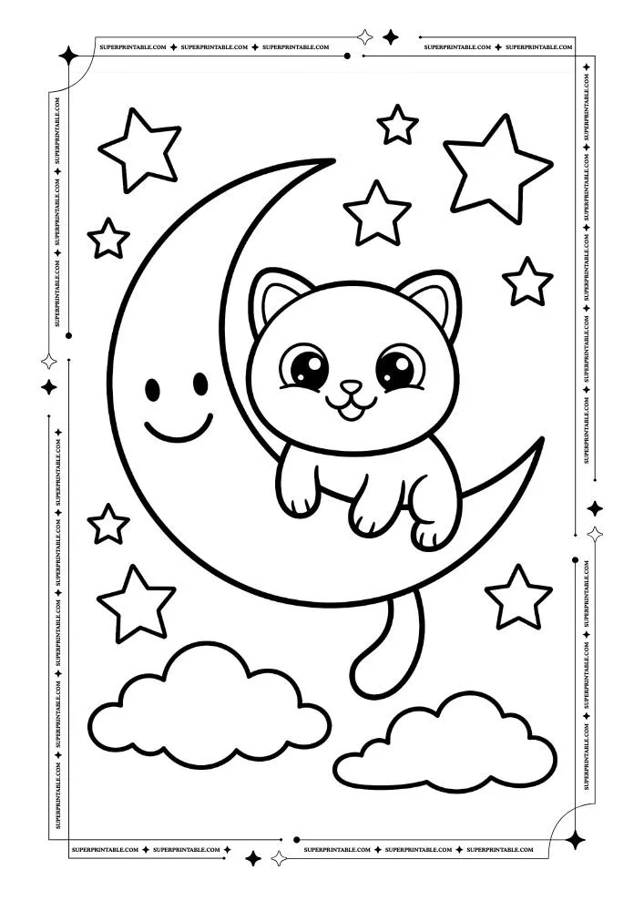Cat Coloring Pages 8