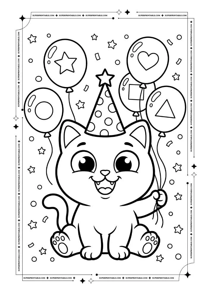 Cat Coloring Pages 9