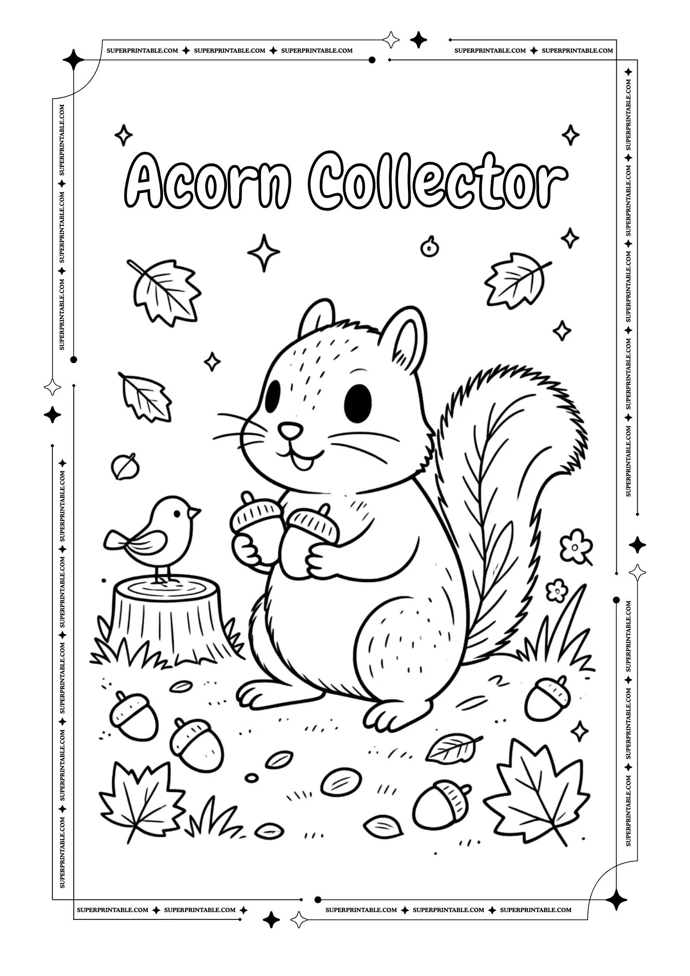 Chipmunk Coloring Pages 2