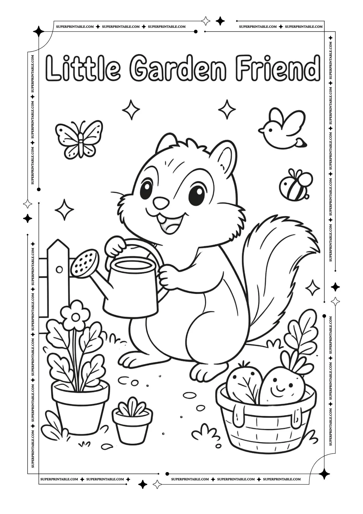 Chipmunk Coloring Pages 6