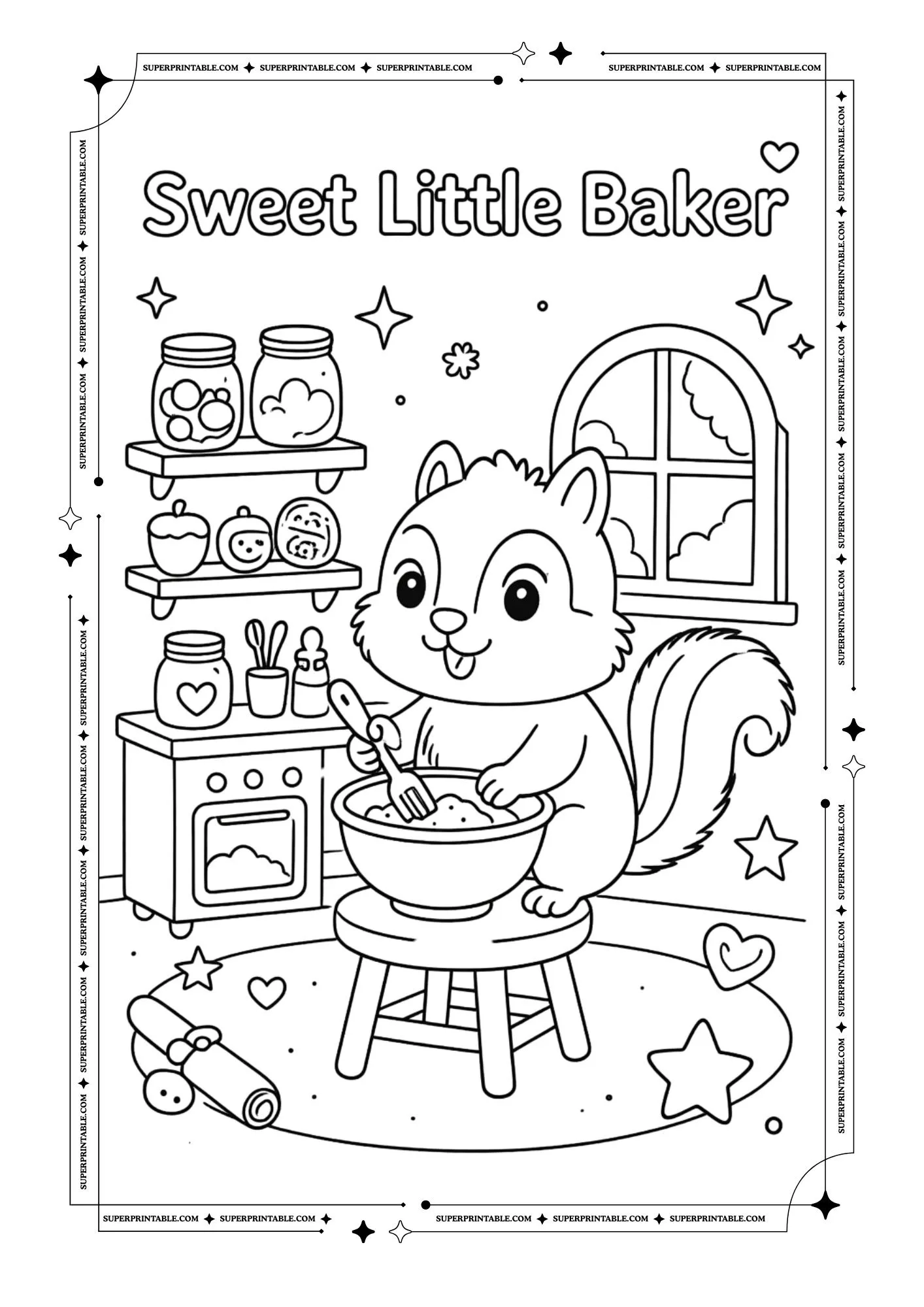 Chipmunk Coloring Pages 7