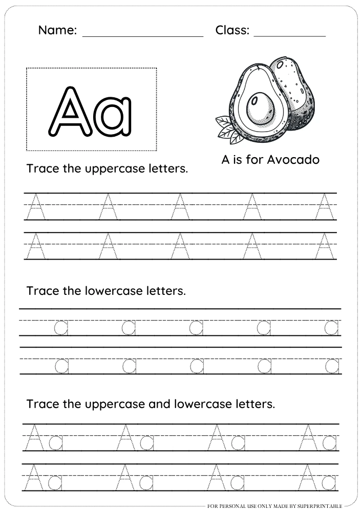 Cinco de Mayo Alphabet Tracing Worksheets A