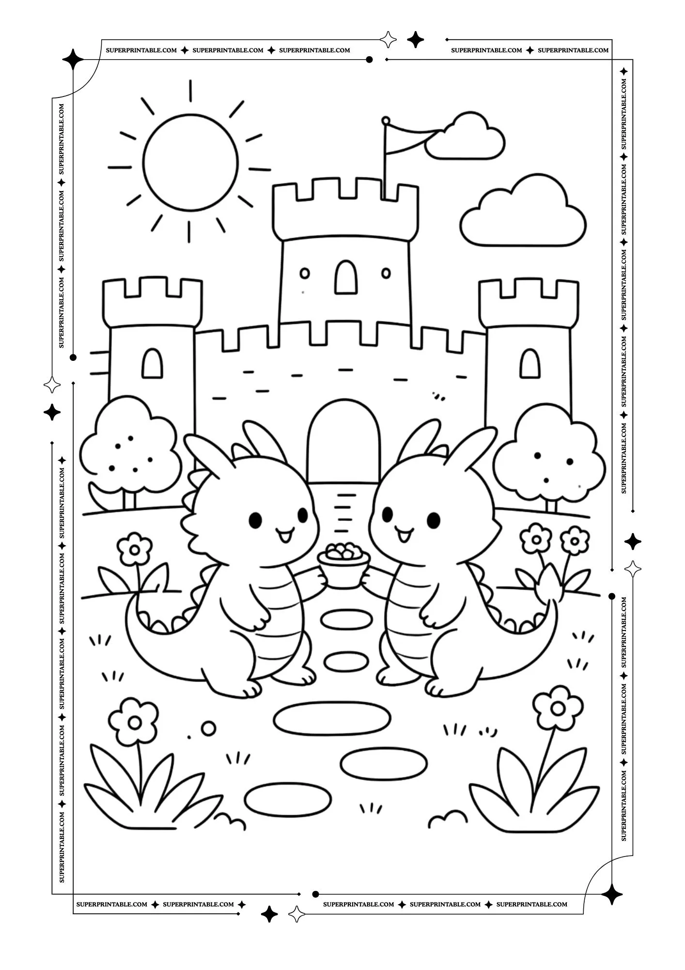 Cozy Castle Coloring Pages 2