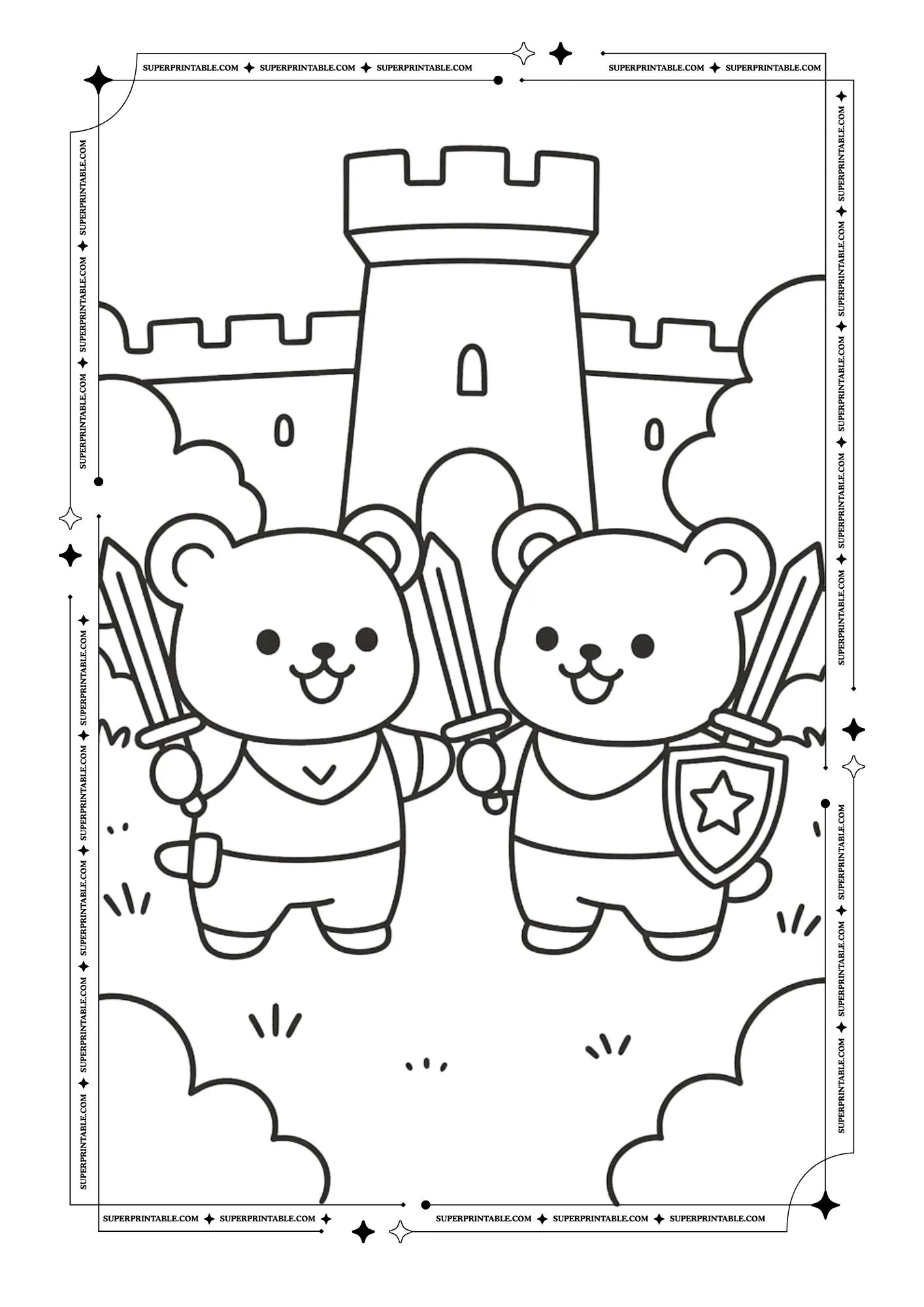 Cozy Castle Coloring Pages 3