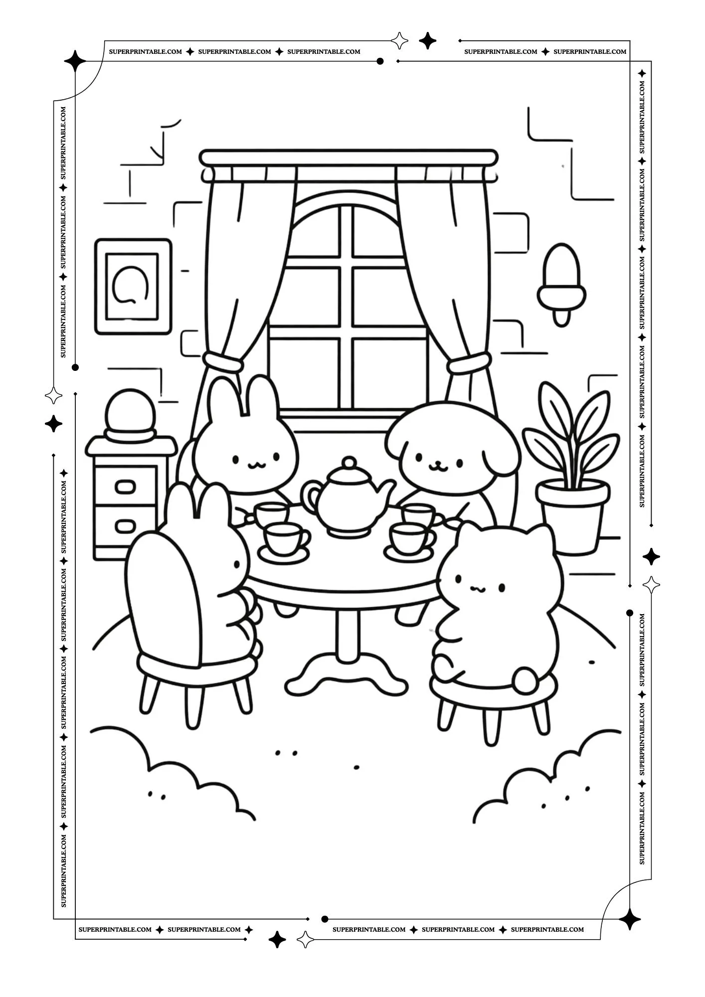 Cozy Castle Coloring Pages 4