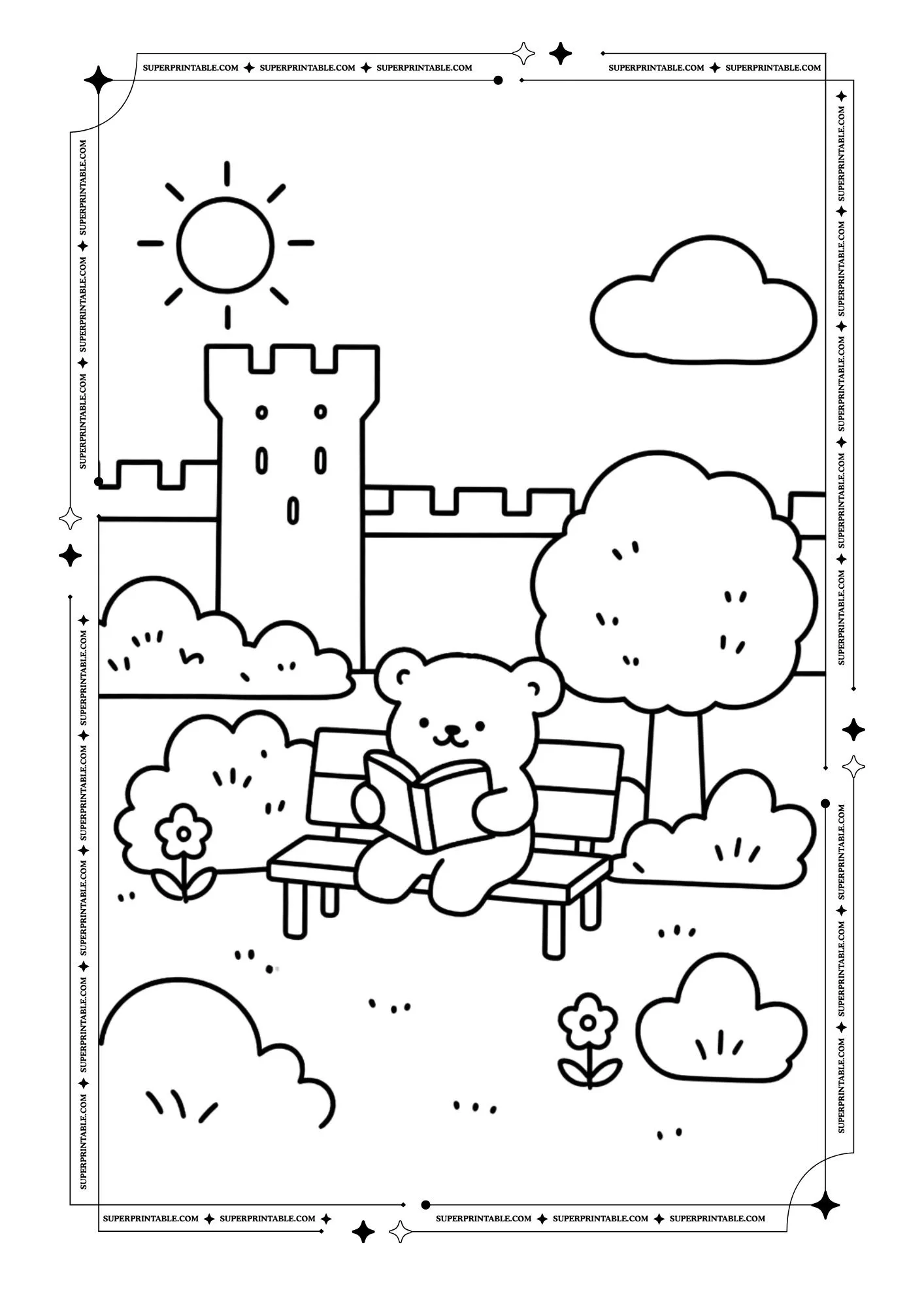 Cozy Castle Coloring Pages 6