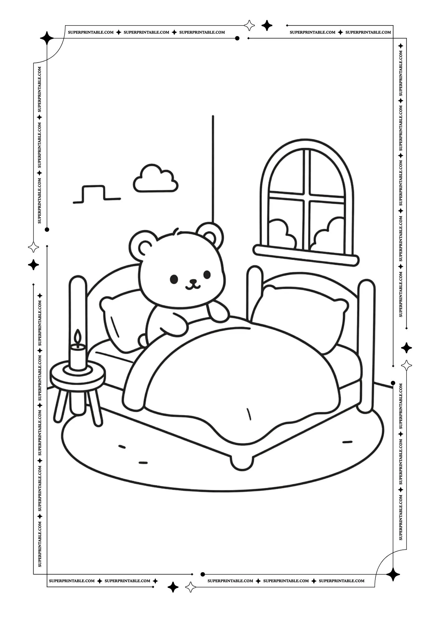 Cozy Castle Coloring Pages 7