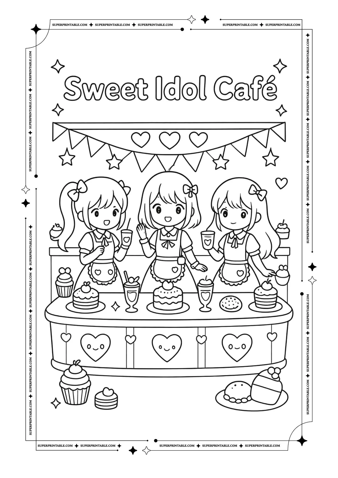 Cute K-Pop Coloring Pages 10