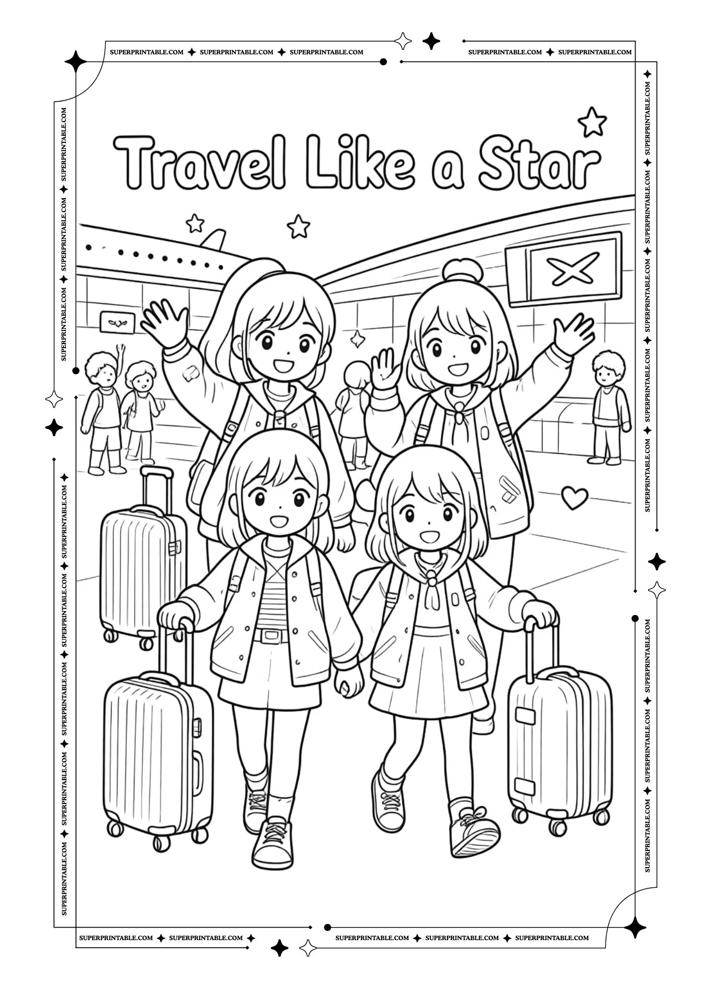 Cute K-Pop Coloring Pages 11