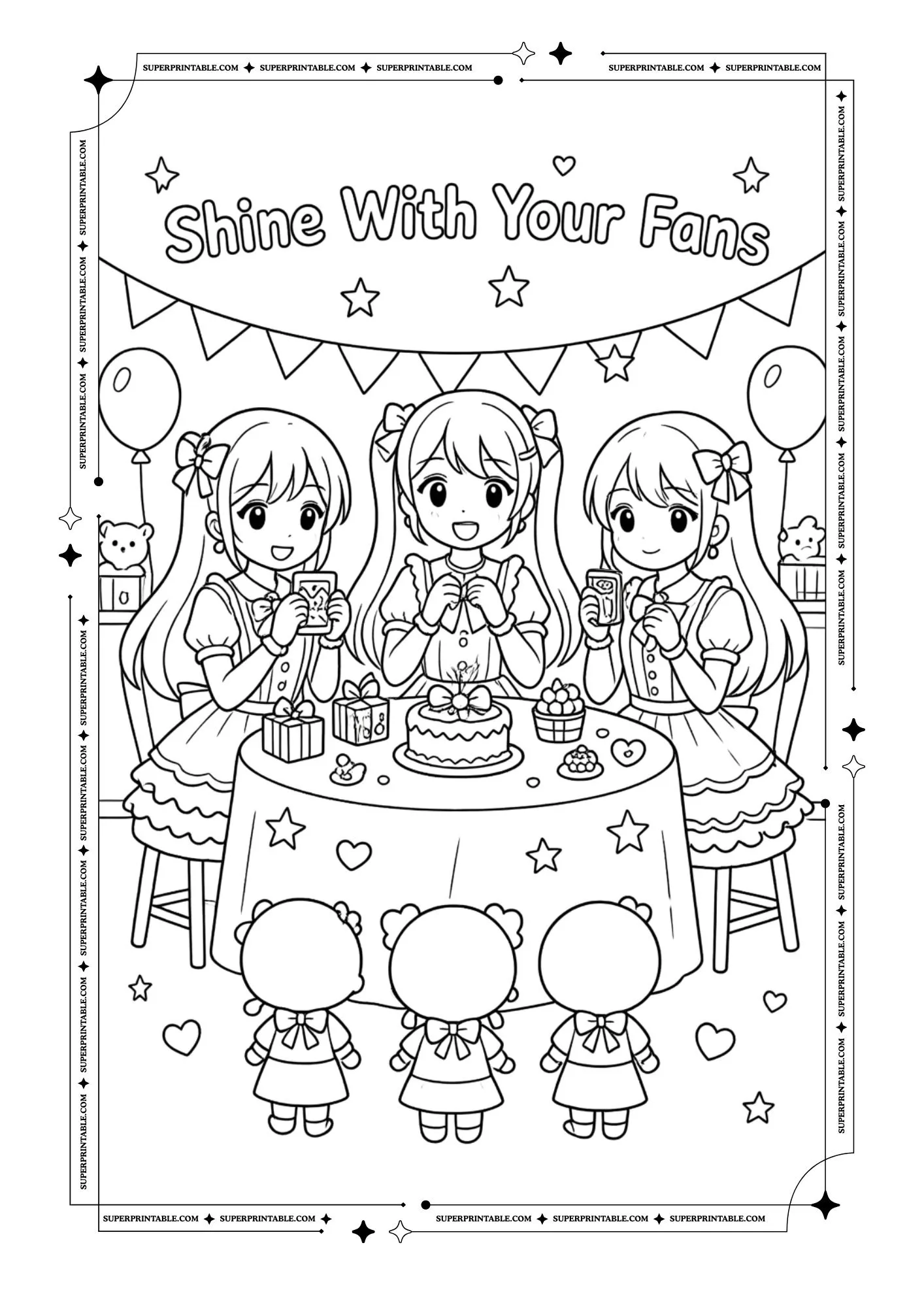 Cute K-Pop Coloring Pages 4