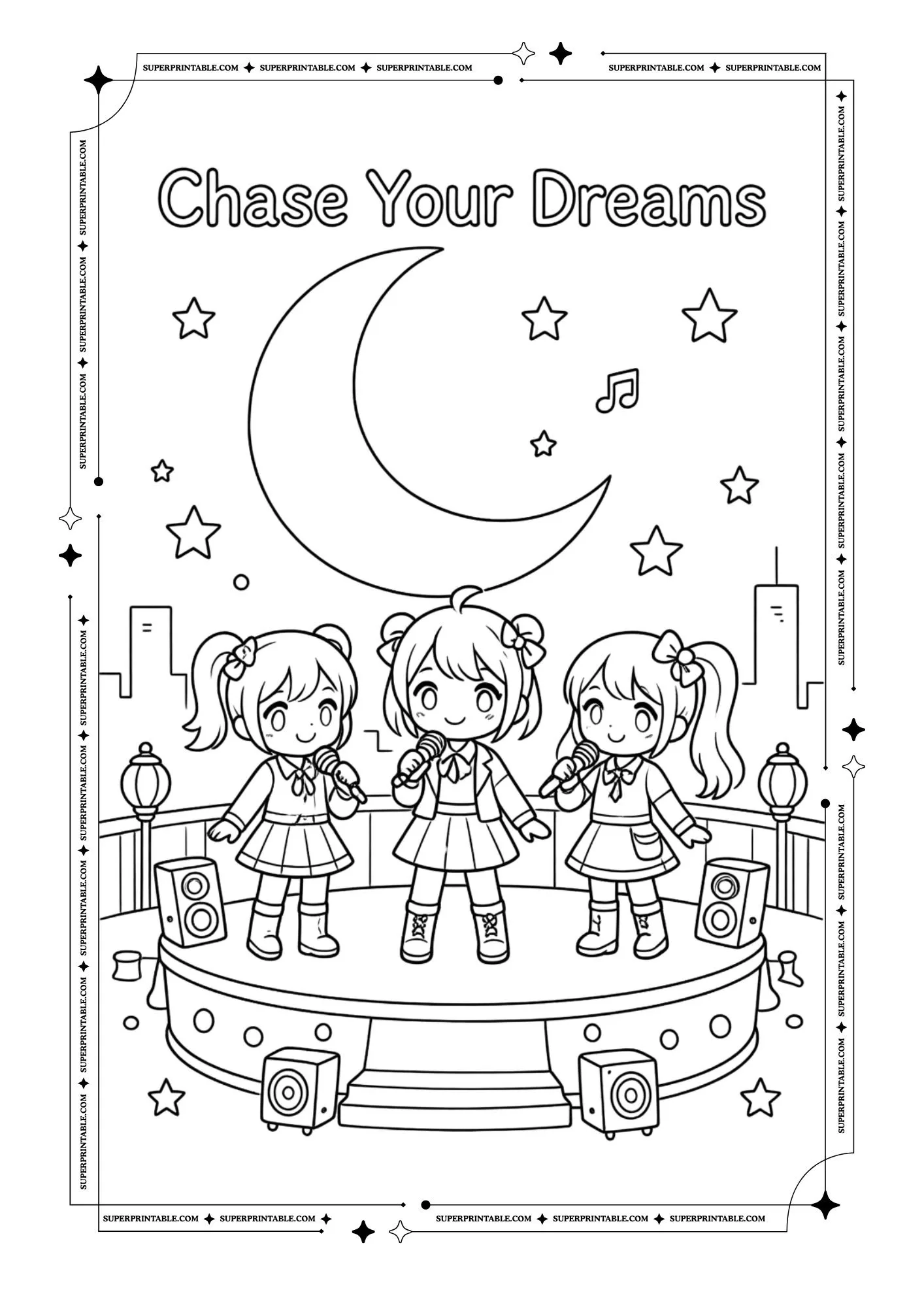 Cute K-Pop Coloring Pages 6