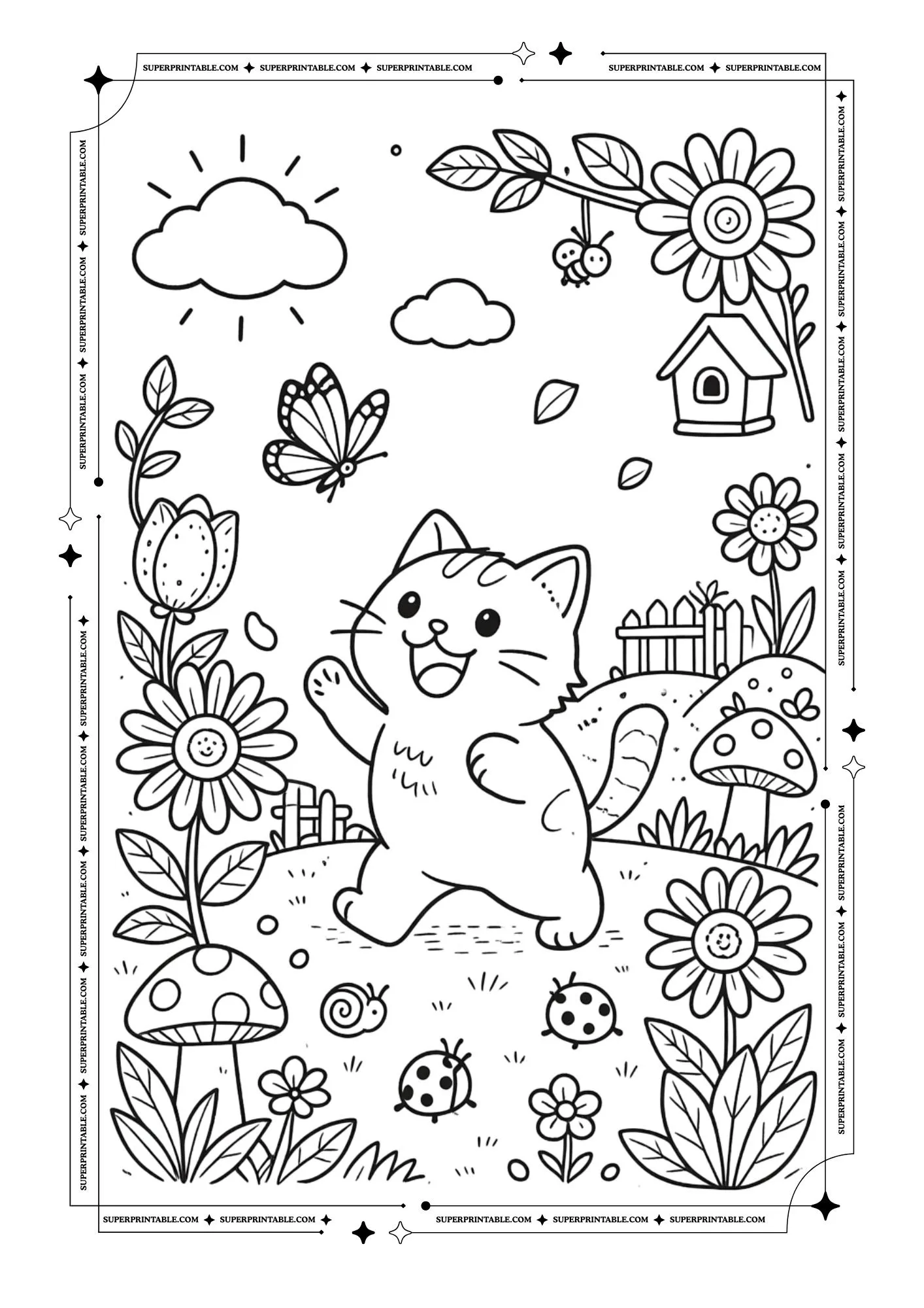 Cute Pet Coloring Pages 1