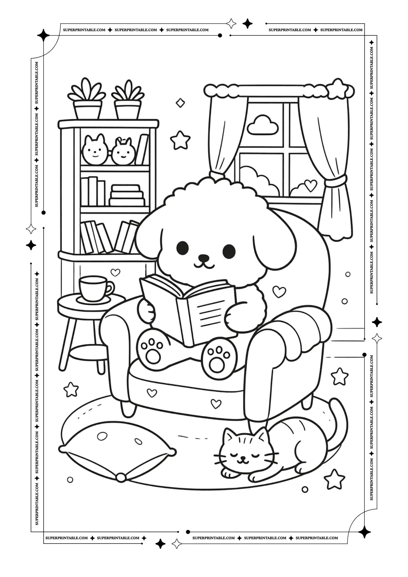 Cute Pet Coloring Pages 2