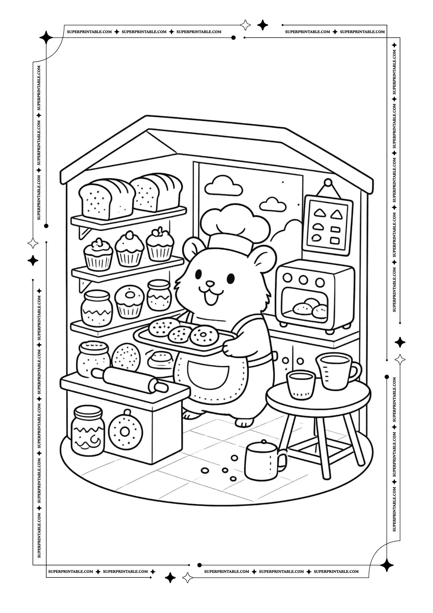 Cute Pet Coloring Pages 4