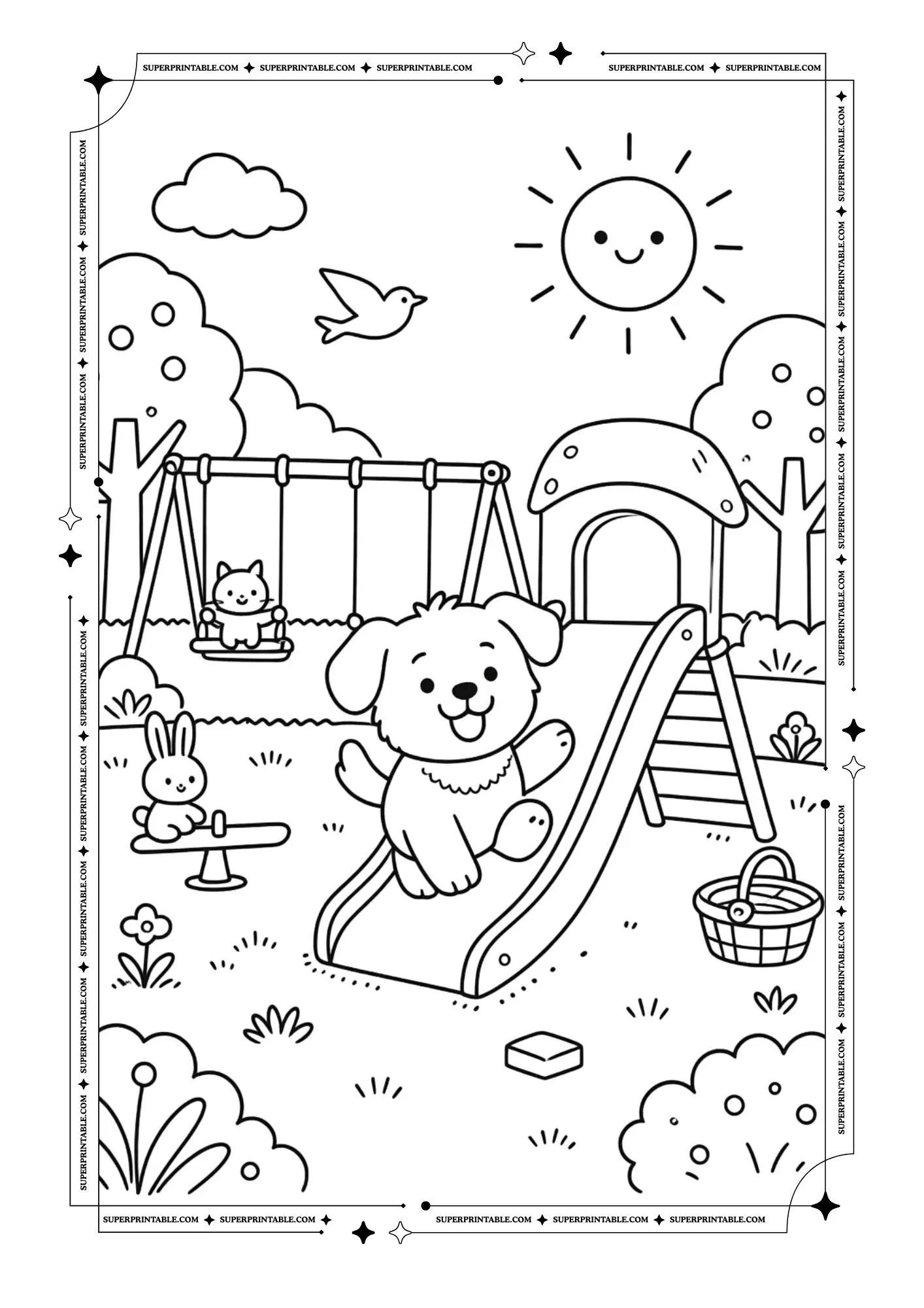Cute Pet Coloring Pages 6