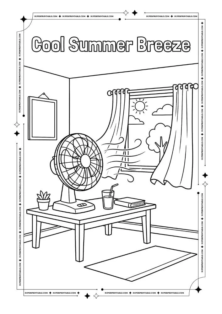 Desk Fans Coloring Pages 3