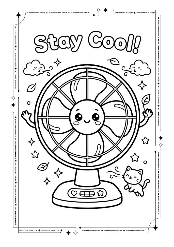 Desk Fans Coloring Pages 6