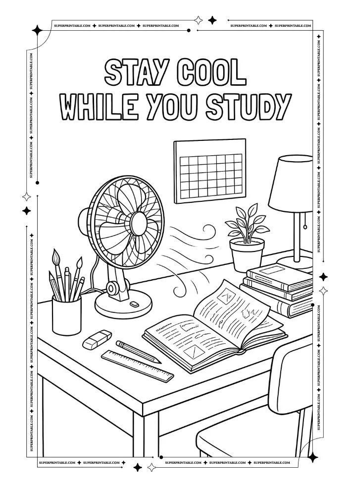 Desk Fans Coloring Pages 8